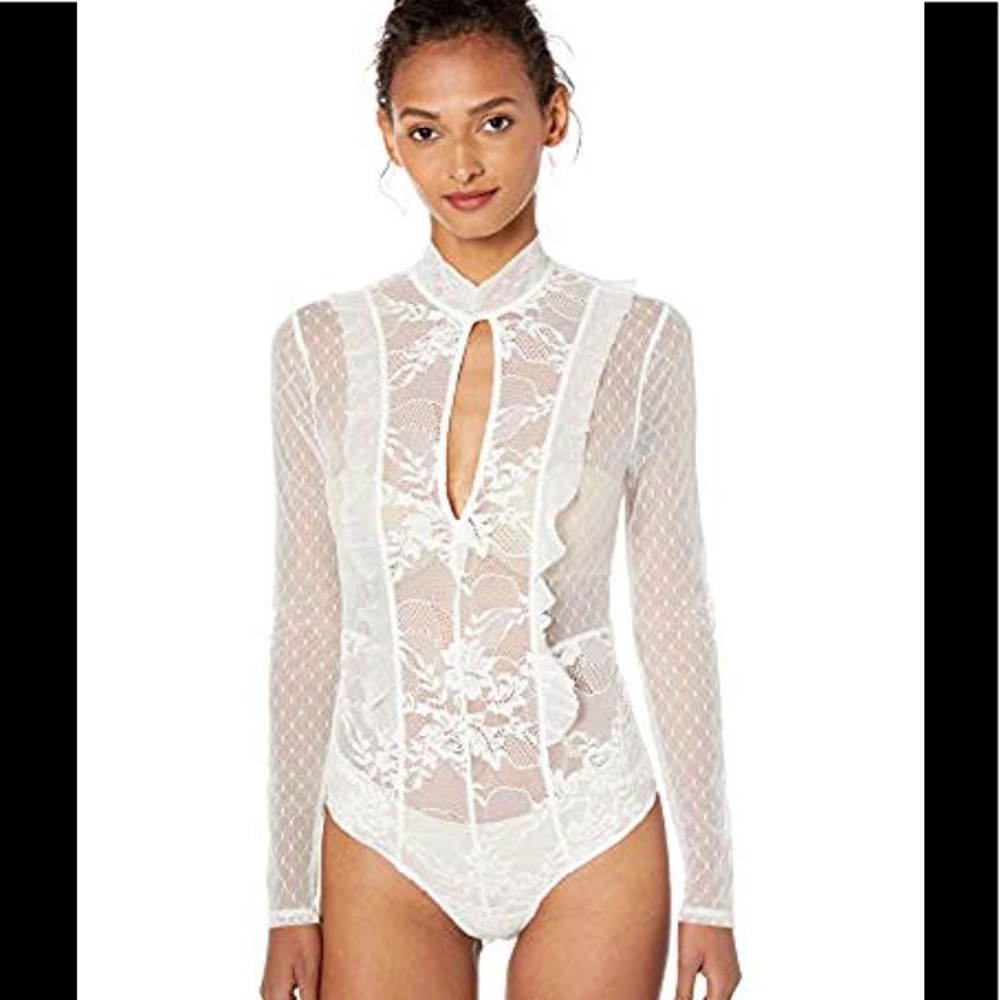 BCBGMAXAZRIA Lace Thong Bodysuit